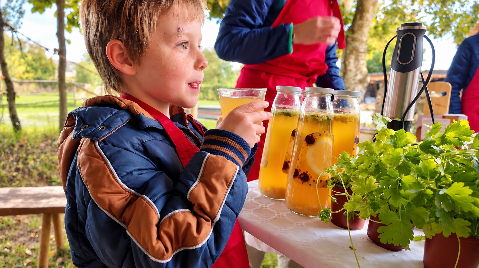 Dégustation de boissons fermentées pendant l’atelier
