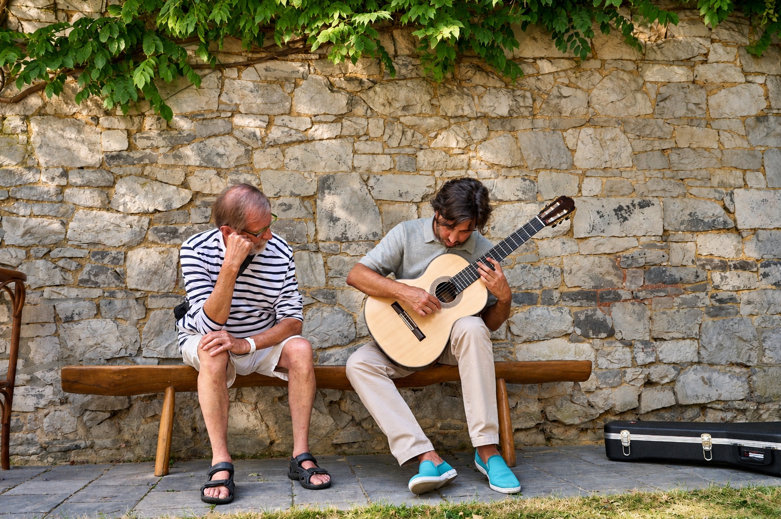 Moment de création musicale en résidence à L’Oeil du Condroz